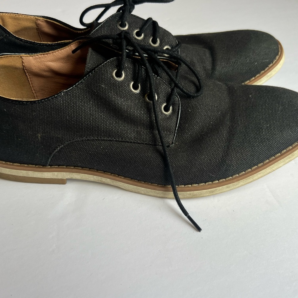 Men's Black MADDEN Canvas Lace-Up Shoes 11.5